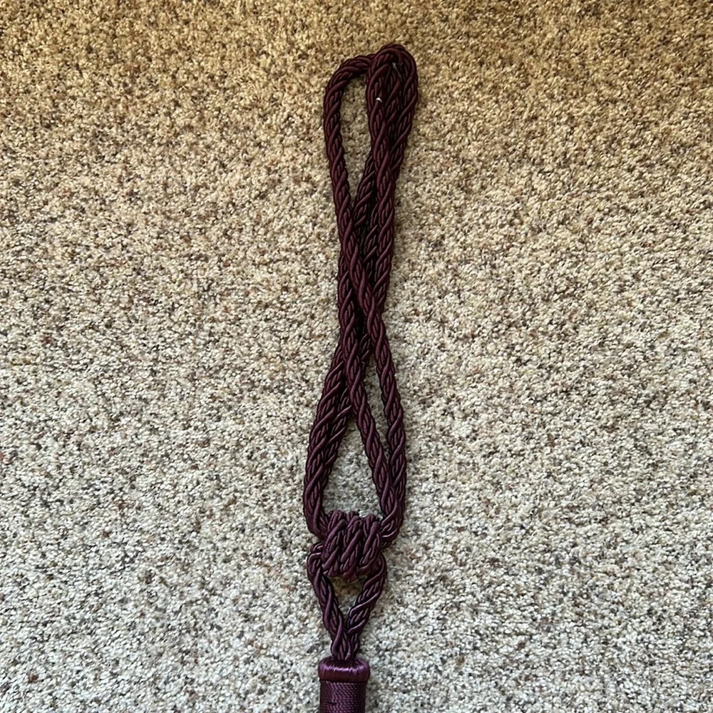 Large Burgundy Curtain Drapery Tieback Tassle
